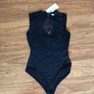 Nasty gal Black Lace Bodysuit